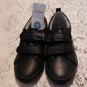 Cat & Jack Black Kids Shoes Sz.12